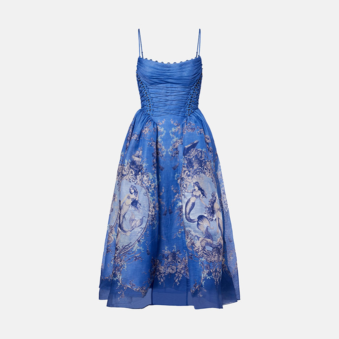 zimmermann rebellion mermaid picnic midi dress